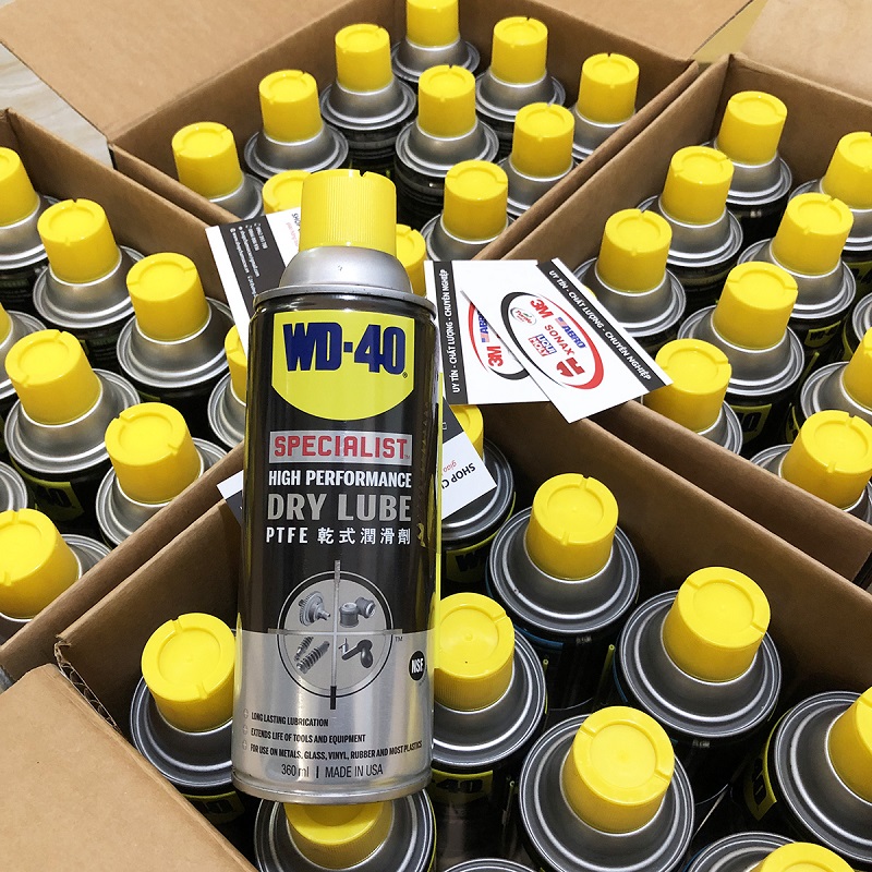 Mỡ bò PTFE bôi trơn khô WD40 Dry lube 360ml